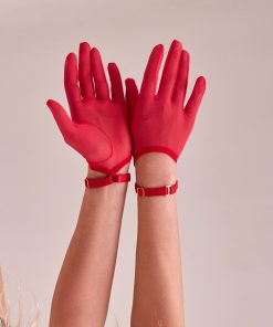 Red Mesh Rocker Gloves