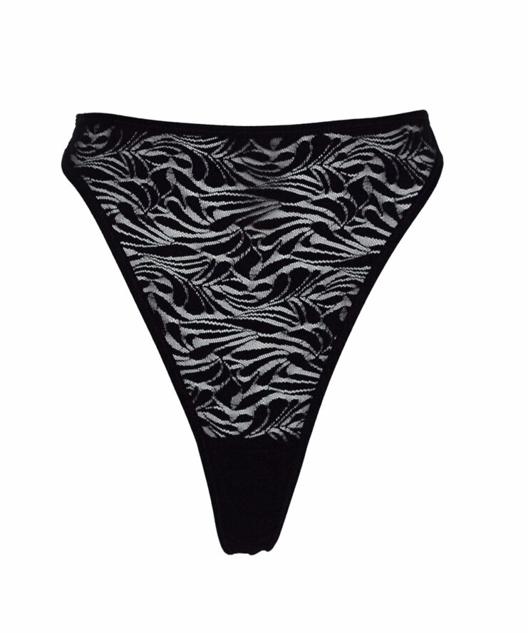 High Waist Floral Thong