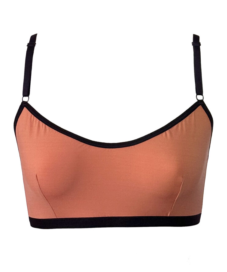 Supersoft orange jersey bralette