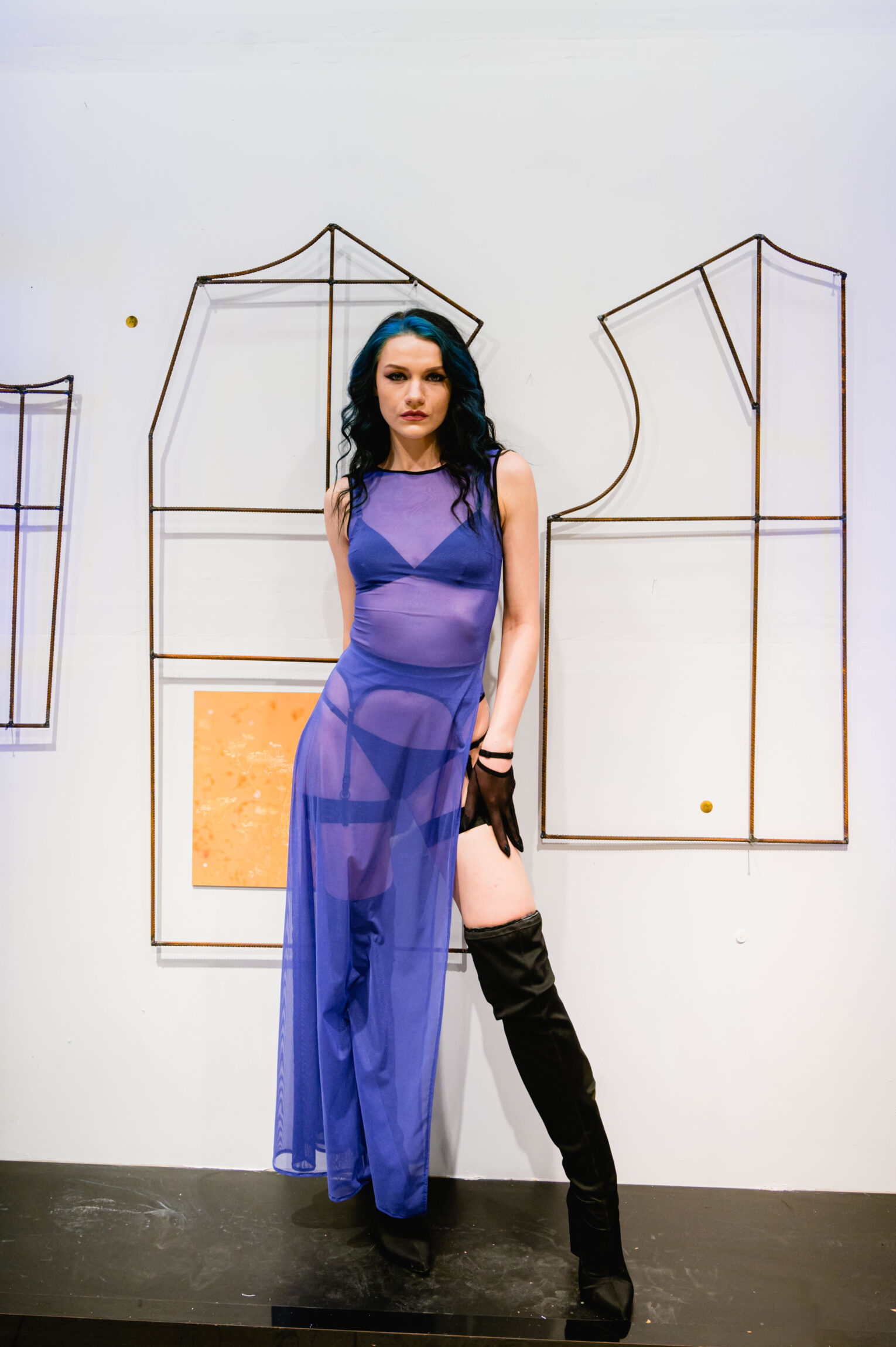 Andrea in The Dark Blue Dress