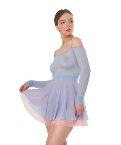 Cute pastel dress from sheer mesh layers made for dancers