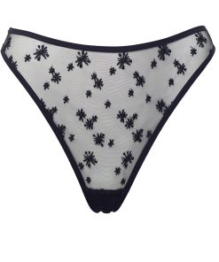 Stardust High Cut Black Mesh Panties