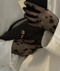 Luxurious Long Mesh Gloves with Stars