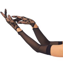 Luxurious Long Mesh Gloves with Stars