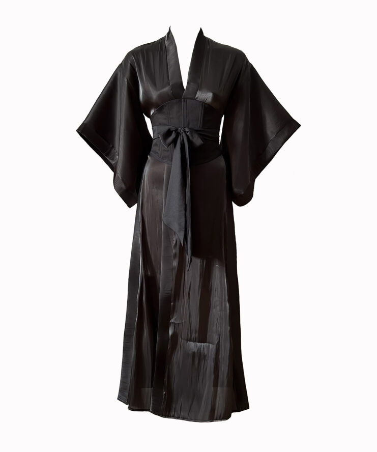 Silver Liquid Kimono