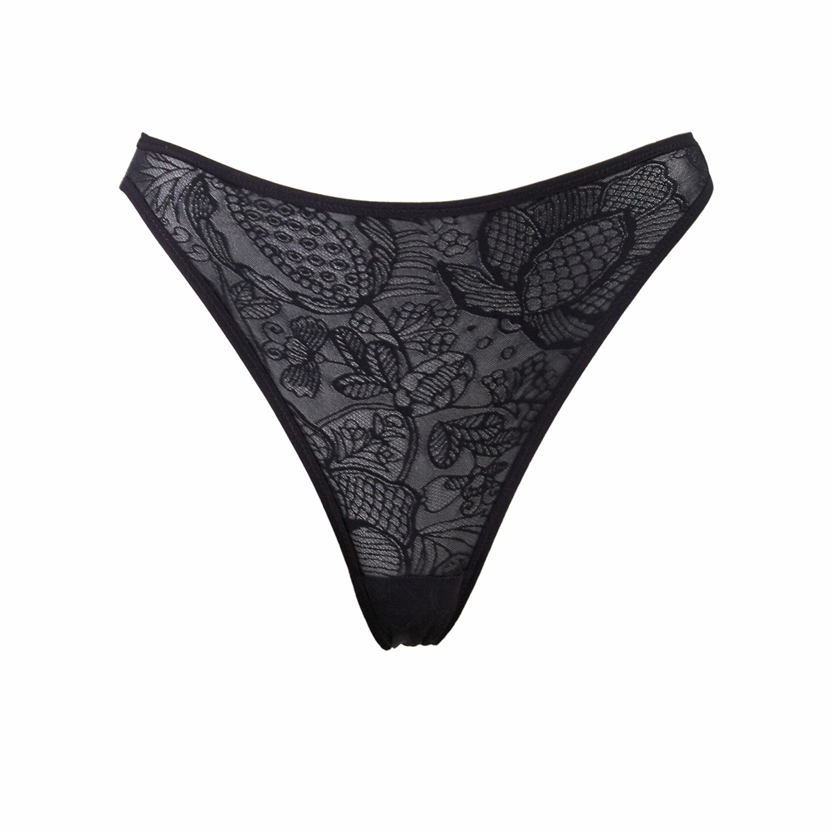 Black High Cut Panties from Floral Mesh 1 floral mesh panties